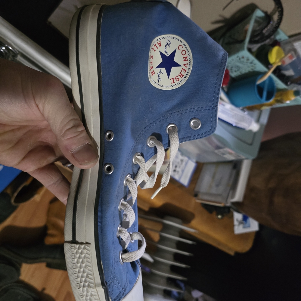 Converse Kids High-Top Sneakers in Blue and White